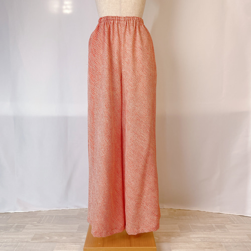 着物リメイク、ワイドパンツ38 （着物リメイク サルエルパンツ