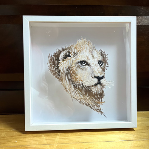 オーダーメイド切り絵/人物・動物のお写真から肖像画切り絵を作成/文字