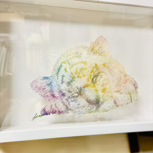 オーダーメイド切り絵/人物・動物のお写真から肖像画切り絵を作成/文字