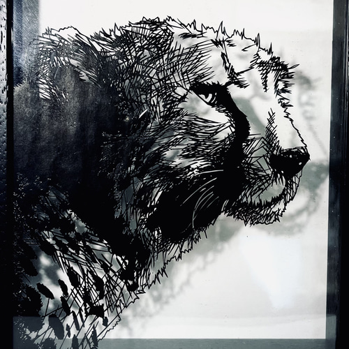 オーダーメイド切り絵/人物・動物のお写真から肖像画切り絵を作成/文字