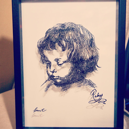 オーダーメイド切り絵/人物・動物のお写真から肖像画切り絵を作成/文字