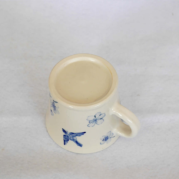 手作りマグカップ「桜とスズメ」 5枚目の画像