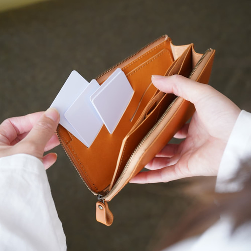 パッと小銭が出せる「小さな長財布」 coinde.motto イエロー 長 パッと小銭が出せる「小さな長財布」 coinde.motto イエロー 長
