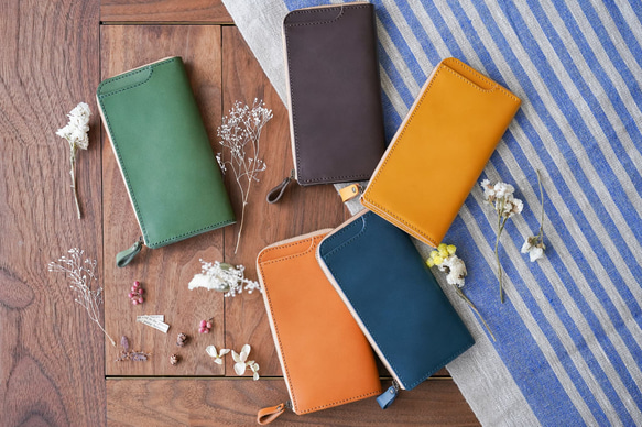 パッと小銭が出せる「小さな長財布」 coinde.motto ネイビー 小さな長財布