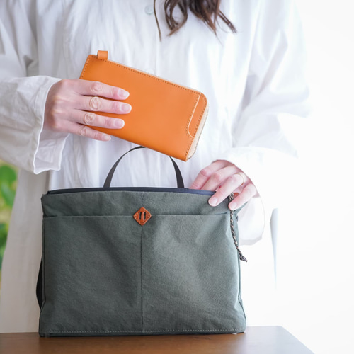 パッと小銭が出せる「小さな長財布」 coinde.motto ネイビー 長 パッと小銭が出せる「小さな長財布」 coinde.motto ネイビー 長