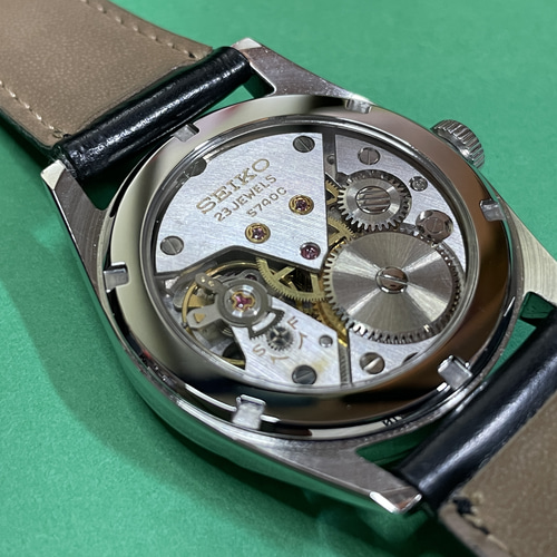 セイコー ロードマーベル 5740-8000 用 シースルーバック 角溝 SEIKO