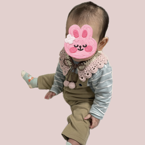 ひな祭り× ピンク】つけ襟 つけ襟スタイ スタイ ベビー キッズ お雛様