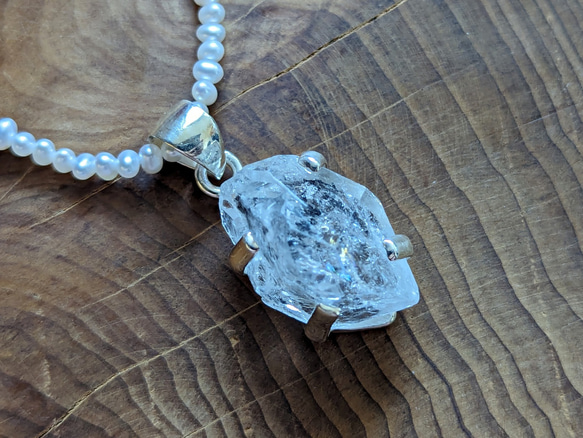 超クールなタイプ。ハーキモンの輝くダイヤモンド。スターリングシルバー スクラッチセット ペンダント #C24018 ✺Apple 2枚目の画像