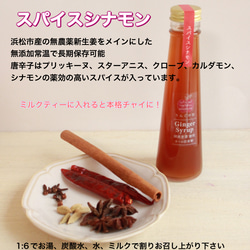 ジンジャーシロップ　スパイスシナモン　大生姜使用 2枚目の画像