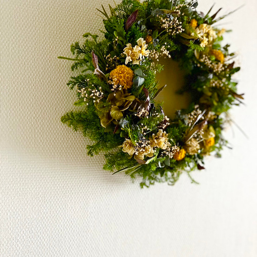 春待ちリース♪ ~サンフォルディとストック リース 音の庭 ~dried  