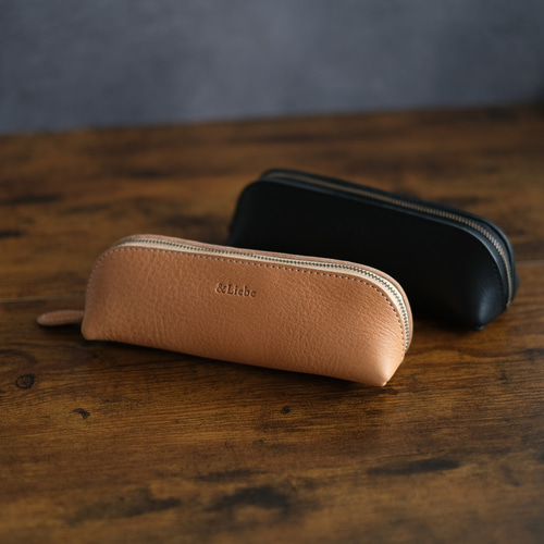 ガバッと開く大容量ペンケース 栃木レザー ペンケース &Liebe 通販