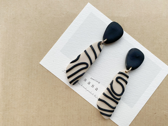 ポリマークレイ デザインピアス・イヤリング イヤリング