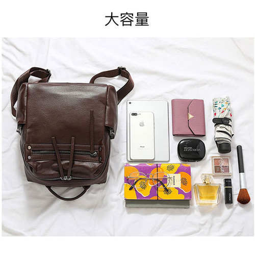 オールレザーリュック バックパック 本革 大容量 ポケット多数