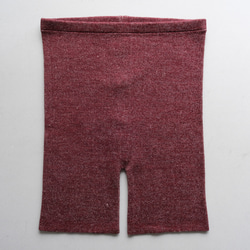 亞麻羊毛針織肚兜褲 紅色 第1張的照片