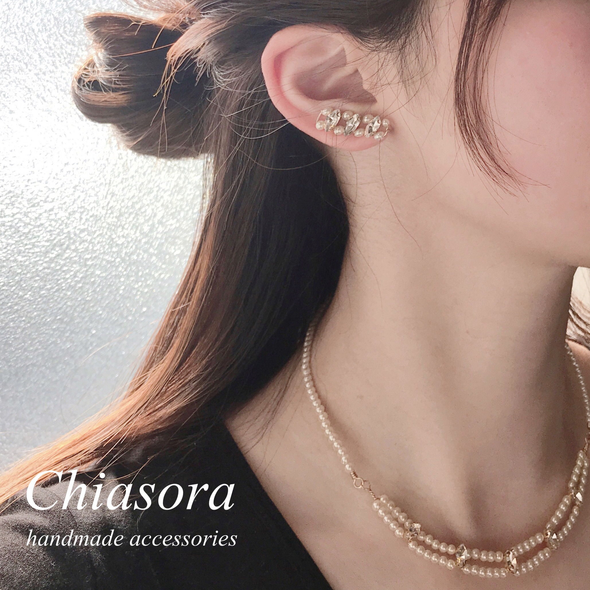 【セット】結婚式･入学式に～小粒パールのキラキラフォーマルネックレス&イヤークリップ　 ウェディング 　卒業式　入学式