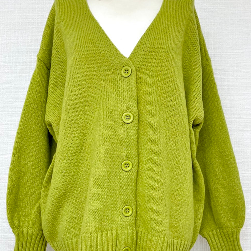 Oversized Knit Cardigan（pistachio green） ニットカーディガン