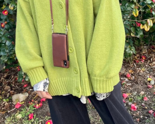 Oversized Knit Cardigan（pistachio green） ニットカーディガン