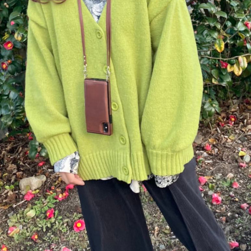 Oversized Knit Cardigan（pistachio green） ニットカーディガン