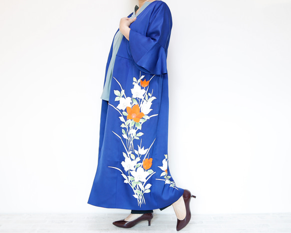 KIMONO Wrapped Dress'n Coat -着物を使った2Wayドレスコート　1点ものです！ 8枚目の画像