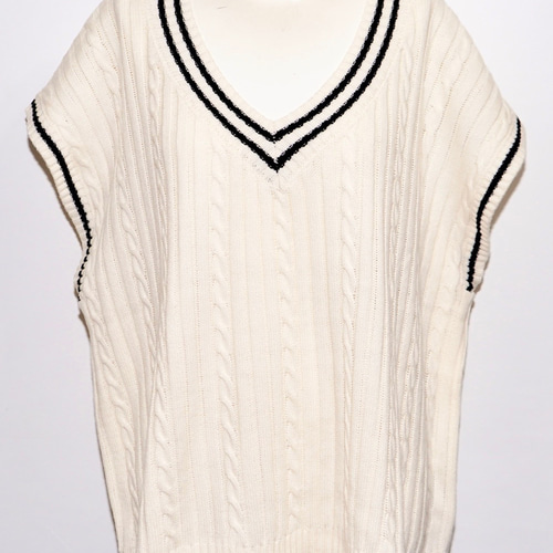 NITTO(ニット)/ベスト/ホワイト Oversized Tilden Knit Vest (off white) ニットベスト ホワイト