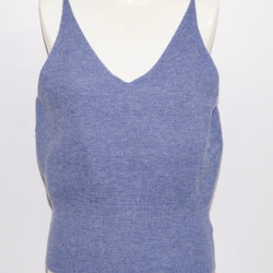 Knit Camisole Bustier (light blue) ビスチェ パープル 紫 カジュアル 7枚目の画像