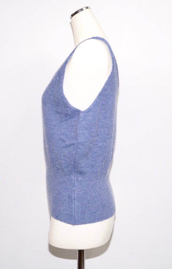 Knit Camisole Bustier (light blue) ビスチェ パープル 紫 カジュアル 8枚目の画像