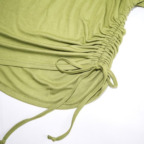 String Design Long Sleeve Tops (light green) 長袖Tシャツ グリーン 緑 8枚目の画像