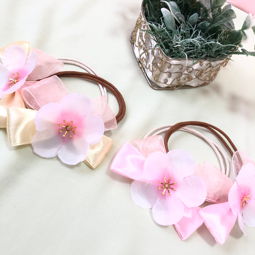 送料無料】さくら❤️桜❤️お雛祭り桃の花オーガンジーリボン 送料無料】さくら❤️桜❤️お雛祭り桃の花オーガンジーリボン