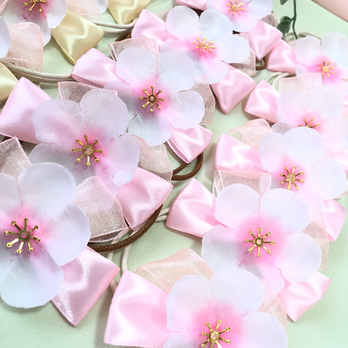 送料無料】さくら❤️桜❤️お雛祭り桃の花オーガンジーリボン 送料無料】さくら❤️桜❤️お雛祭り桃の花オーガンジーリボン