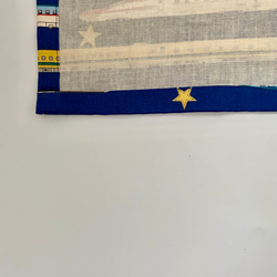 電車柄☆120〜130こどもエプロン、三角巾、巾着3点セット　 8枚目の画像