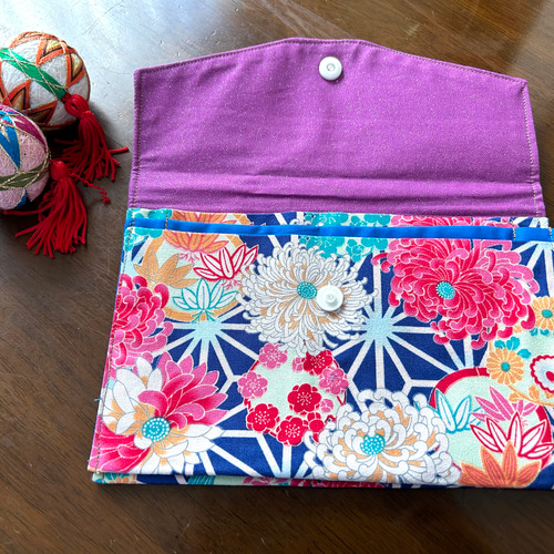 送料無料】御朱印帳袋 御朱印帳入れ 和柄 2冊持ち ポケット付き 大きめ  