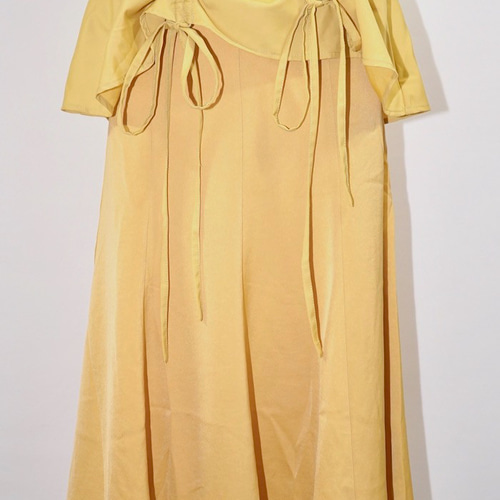 Ribbon String Mermaid Long Skirt (yellow) ロングスカート イエロー