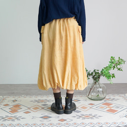 バルーンウールスカート/ライトオレンジ/遠州織物 6枚目の画像