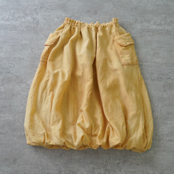 氣球羊毛裙/淺橙色/遠州紡織 第2張的照片