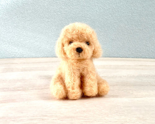 ★ハンドメイド★ いっしょにおでかけ トイプードル ぬいぐるみ アプリコット ☆ハンドメイド☆ いっしょにおでかけ トイプードル ぬいぐるみ