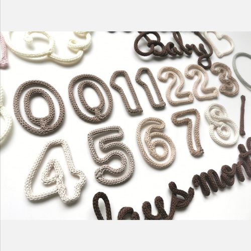 ウールレター マンスリーフォト 数字二本線ﾃﾞｻﾞｲﾝ 作品例 momo☆* 雑貨