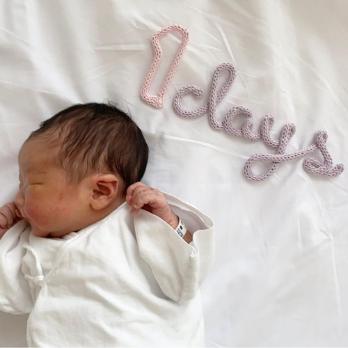 ウールレター マンスリーフォト 数字二本線ﾃﾞｻﾞｲﾝ 作品例 momo☆* 雑貨