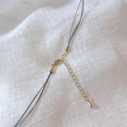 限定　ハートの天然石macramé necklace 4枚目の画像