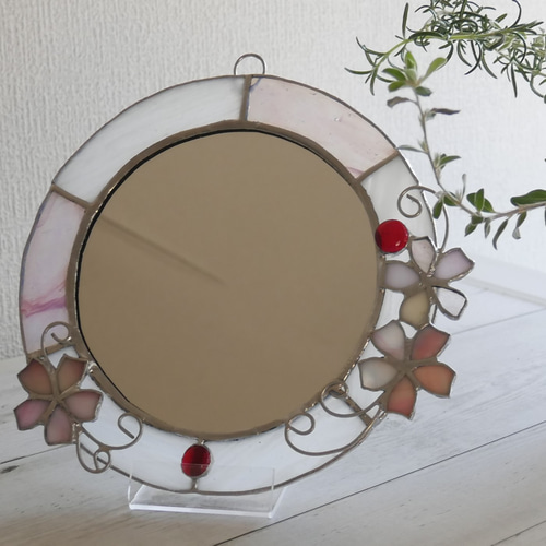ステンドグラス　【桜】ケース 楽天市場】ステンドグラス☆小物入れ3点セット☆桜☆ 再入荷