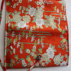 ７５５１　花柄の着物で作った和風財布・ポーチ＃送料無料 7枚目の画像