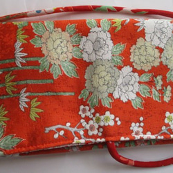 ７５５１　花柄の着物で作った和風財布・ポーチ＃送料無料 3枚目の画像