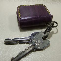 ミニファスナーコインケース　ルガトショルダー紫×黄色 7枚目の画像
