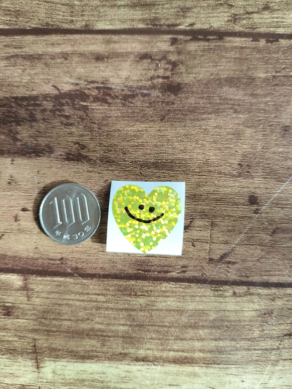 【全て手描き！】キラキラハートシール　たっぷり90枚！ 5枚目の画像