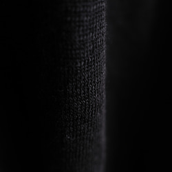 女款亞麻針織雙層長袖高領套頭衫（黑色）| 2 種尺寸 第7張的照片