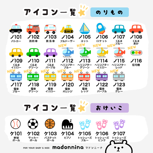 全257種類✨ きっと見つかるキミのマーク✨ アイコン お名前シール 【S