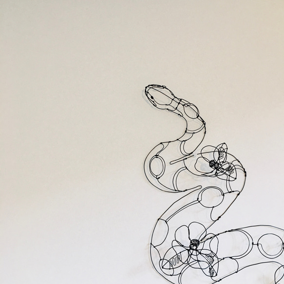 ワイヤーアート　蛇　ヘビ　へび　巳　干支　裏干支【受注制作】 