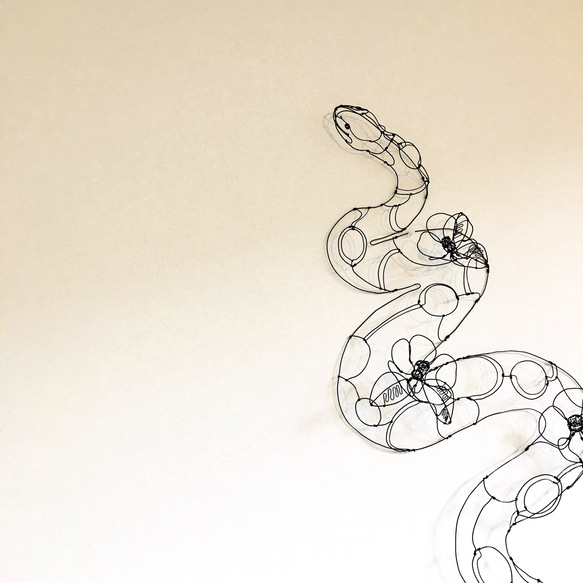 ワイヤーアート　蛇　ヘビ　へび　巳　干支　裏干支【受注制作】 