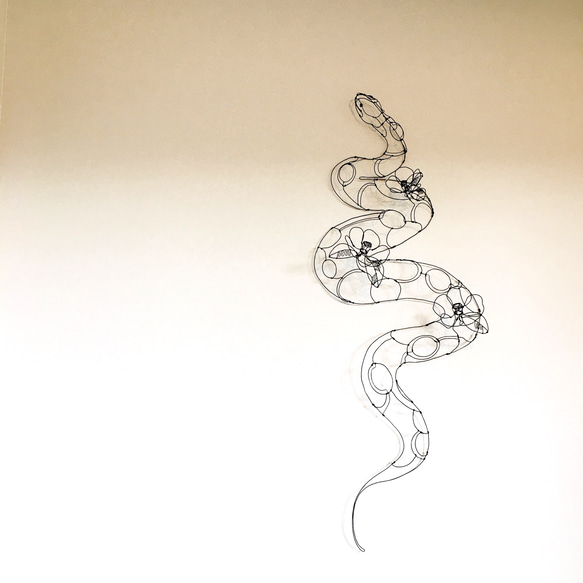 ワイヤーアート　蛇　ヘビ　へび　巳　干支　裏干支【受注制作】 