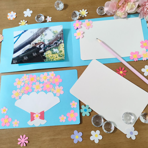 メッセージカード　色紙　席次　～ あなたに想いを伝えたい桜のメッセージカード～　桜　花　かわいい　誕生日　プレゼント 1枚目の画像