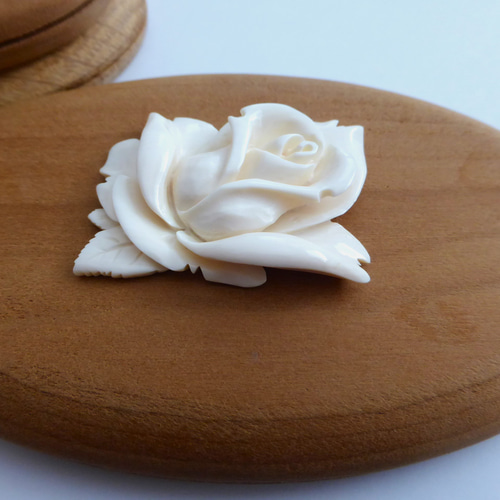 本象牙 アイボリーカービング、ナンタケットバスケット用オーナメント